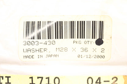 New OEM Arctic Cat 3003-430 Washer M28x36x2 NOS