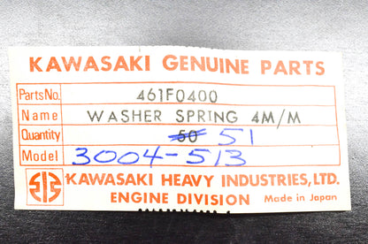 New OEM Kawasaki 461F0400 Silver 4mm Spring Washers Qty 2 NOS