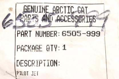 New OEM Arctic Cat 6505-999 Pilot Jet 17.5 NOS