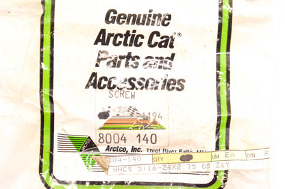 New OEM Arctic Cat 8004-140 Hex Head Screw Cap 5/16 - 24 X2.75 G5 Z&Y NOS