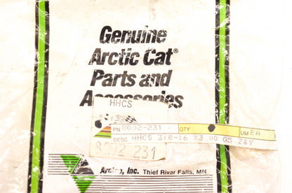 New OEM Arctic Cat 8002-231 Hex Head Cap Screw 3/8-16 X3.00 NOS
