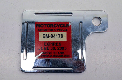 OEM Honda Motorcyle Inspection Sticker Plate