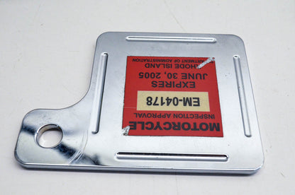 OEM Honda Motorcyle Inspection Sticker Plate