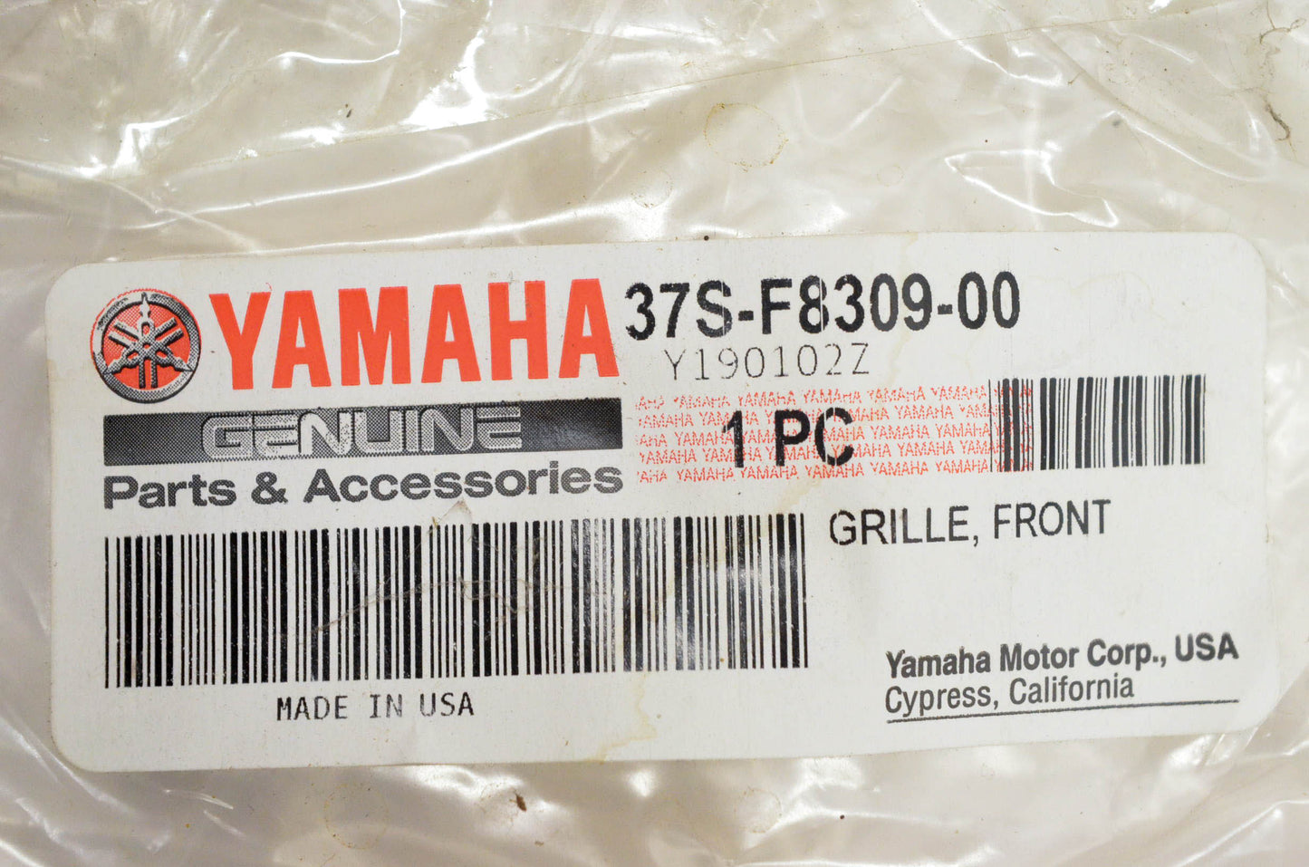 New OEM Yamaha 37S-F8309-00-00 Front Grill NOS