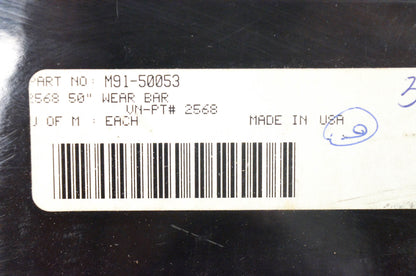 Moose Utility Division M91-50053 Steel Plow Wear Bar 50"x3" NOS