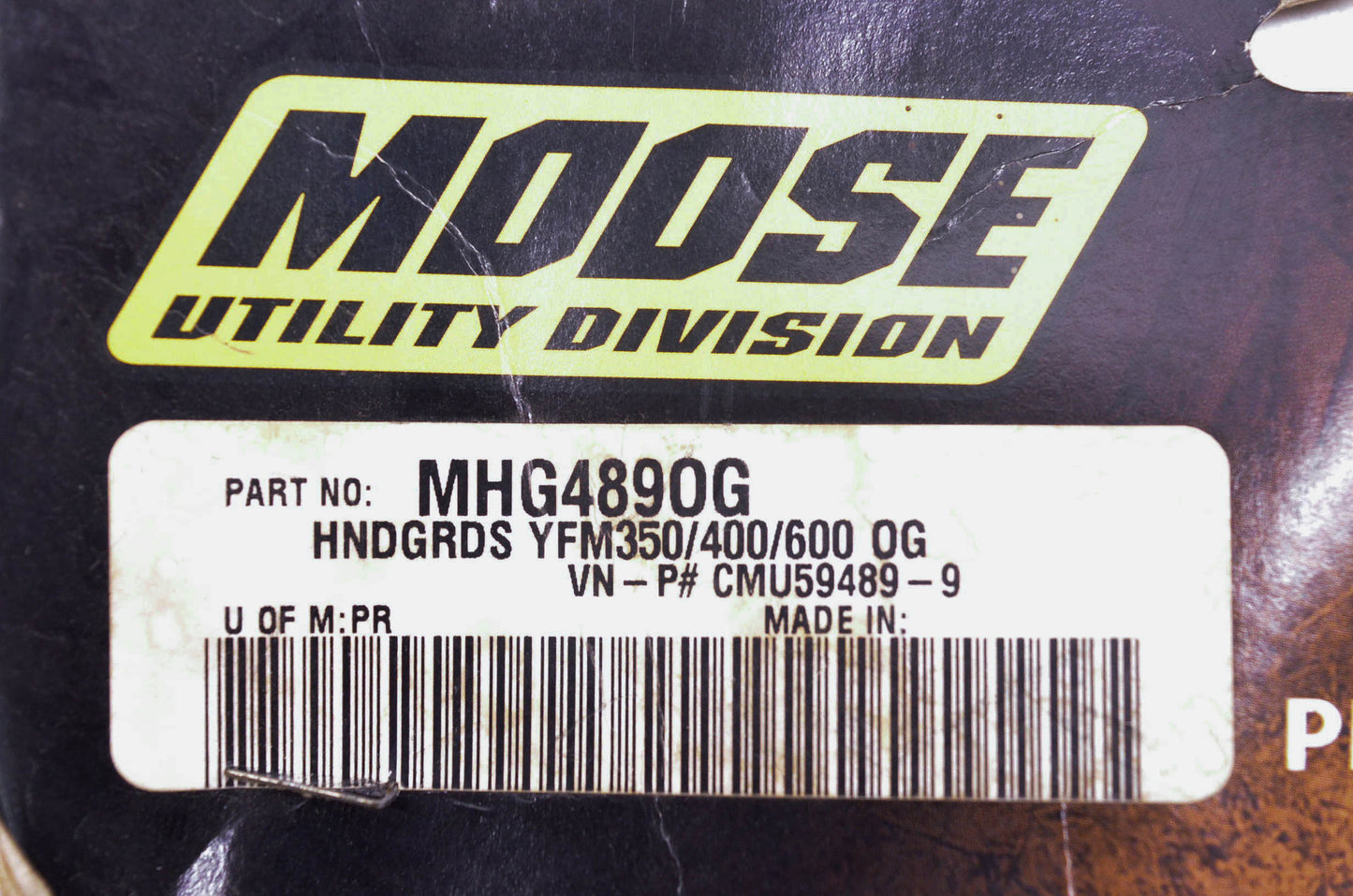Moose Utility Division MHG4890G, CMU59489-9 Handguard Kit Grizzly 600 NOS