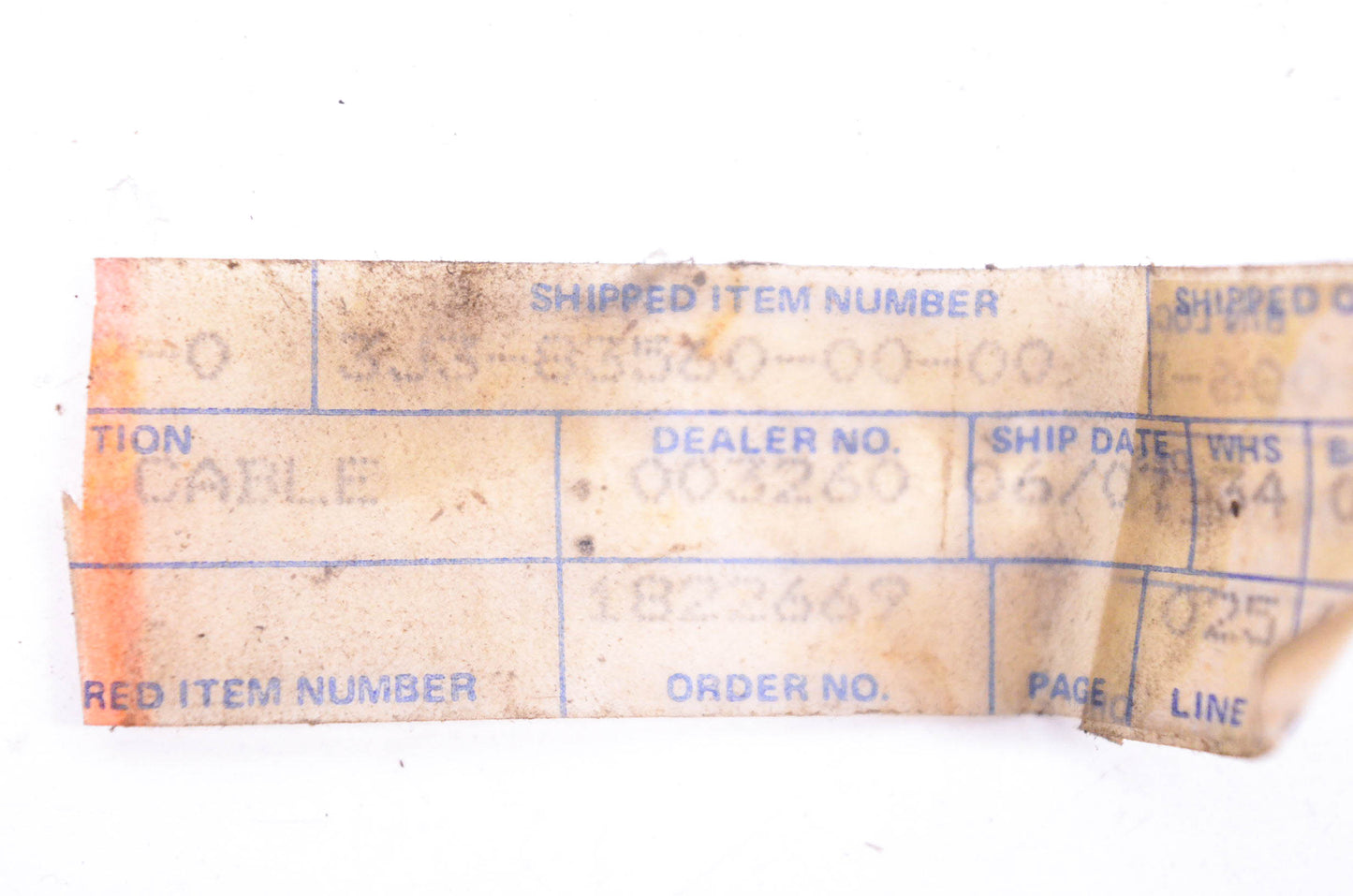 New OEM Yamaha 3J3-83560-00-00 Tachometer Cable NOS