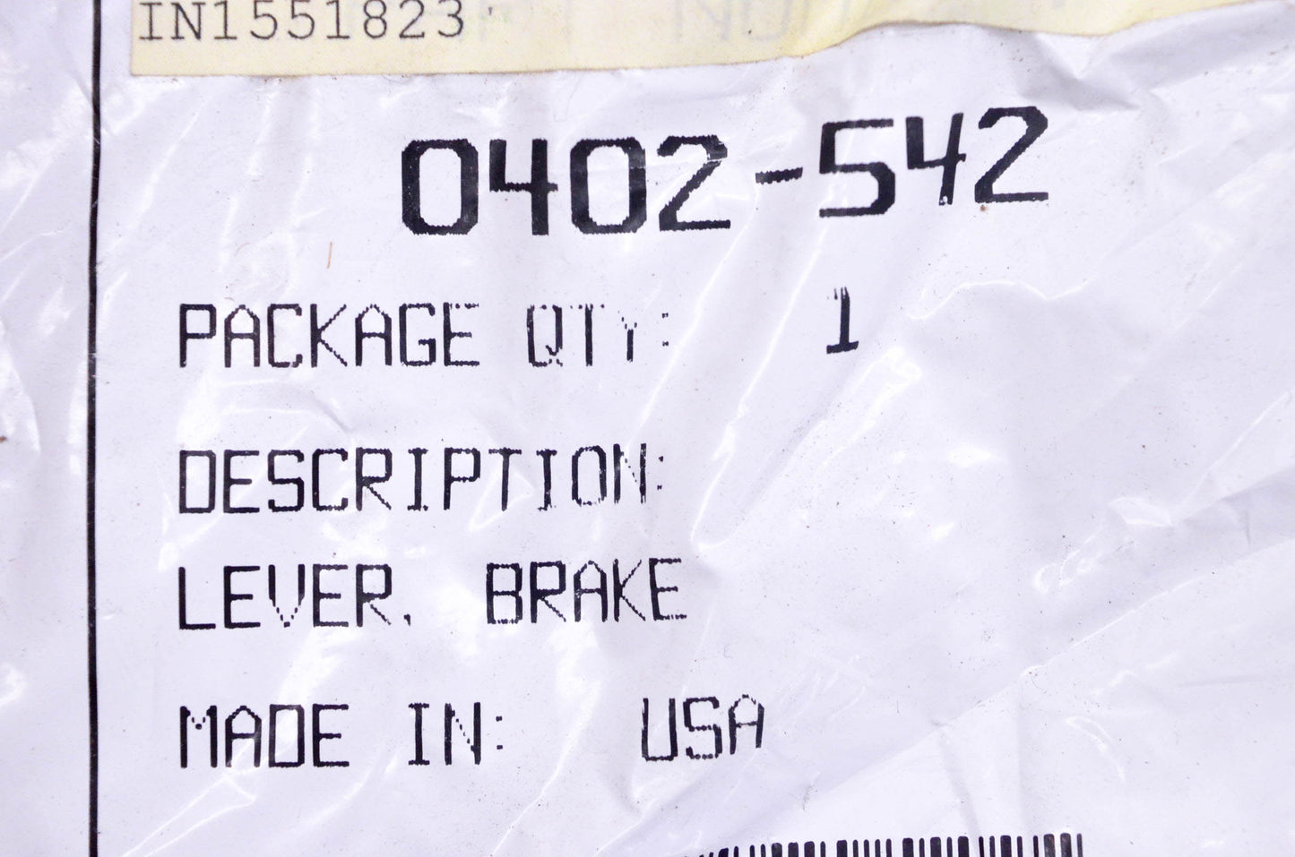 New OEM Arctic Cat 0402-542 Brake Lever NOS
