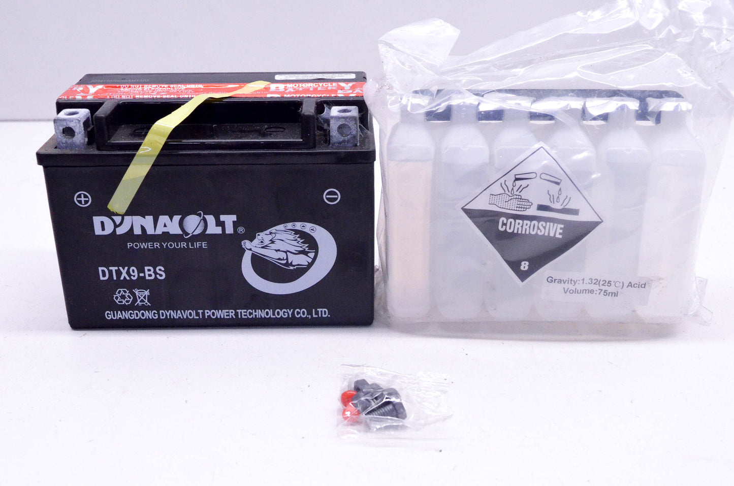 Dynavolt DTX9-BS Maintenance Free Battery Kit NOS