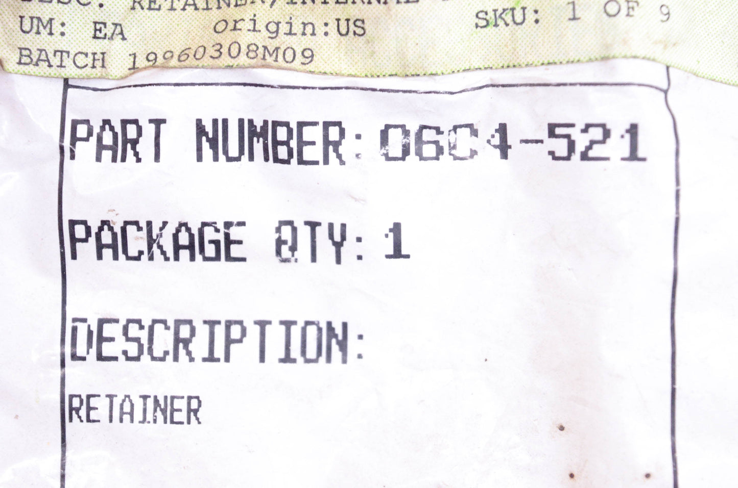 New OEM Arctic Cat 0604-521 Retaining Ring NOS