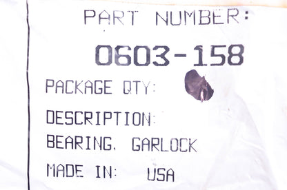 New OEM Arctic Cat 0603-158 Garlock Bearing NOS