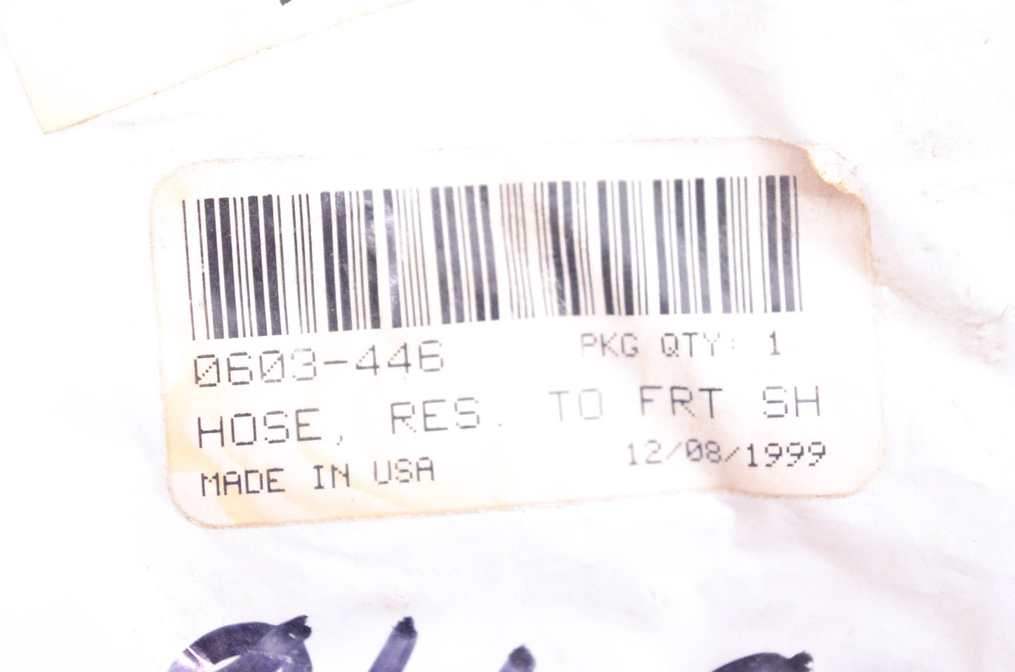 New OEM Arctic Cat 0603-446 Reservoir To Front Shock Hose NOS