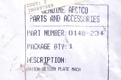 New OEM Arctic Cat 0148-234 Custom Return Plate NOS