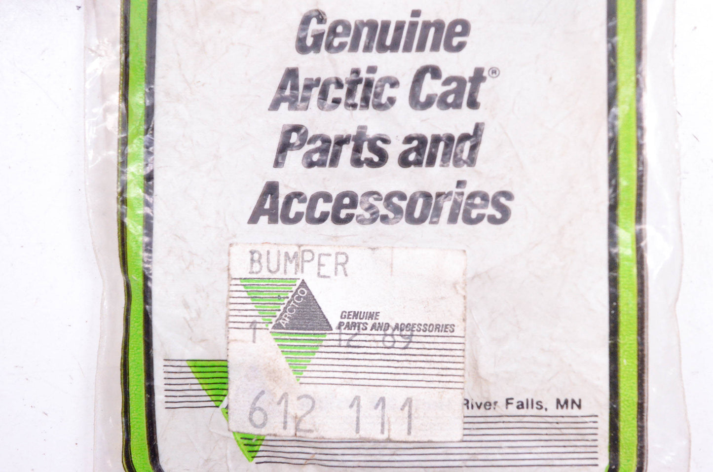 New OEM Arctic Cat 0612-111 Molded Rubber Bumper NOS