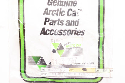 New OEM Arctic Cat 0123-767 Solid Rivets 1/8 X 1-1/2 Qty 2 NOS