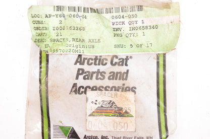 New OEM Arctic Cat 0604-050 Rear Axle Spacer NOS