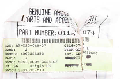 New OEM Arctic Cat 0116-074 Cushion Body Snaps Qty 2 NOS