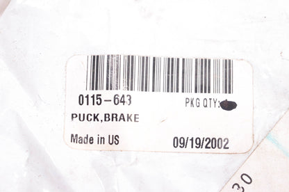 New OEM Arctic Cat 0115-643 Brake Pucks Qty 2 NOS