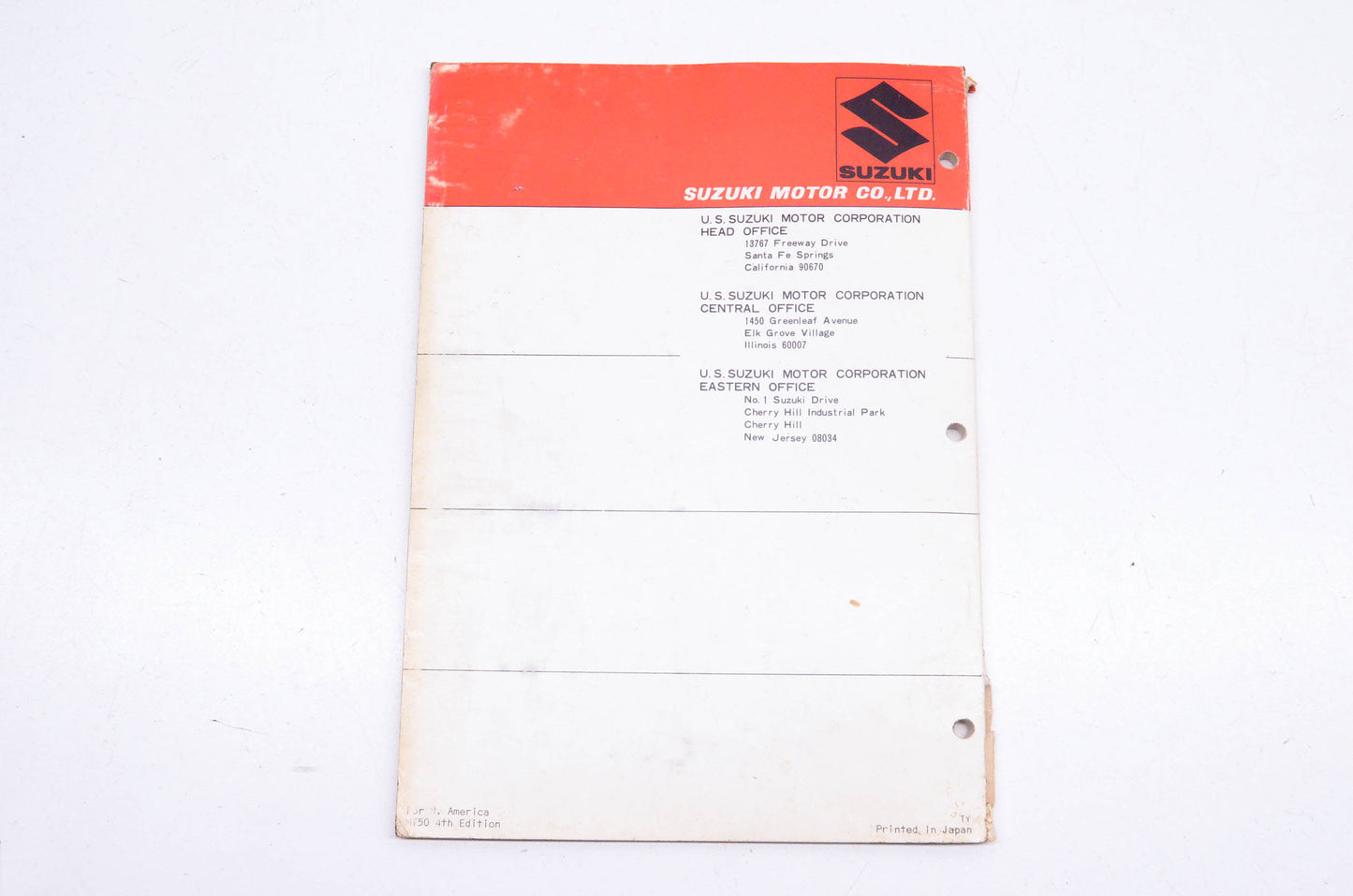 OEM Suzuki 1973 MT50 Parts Catalogue