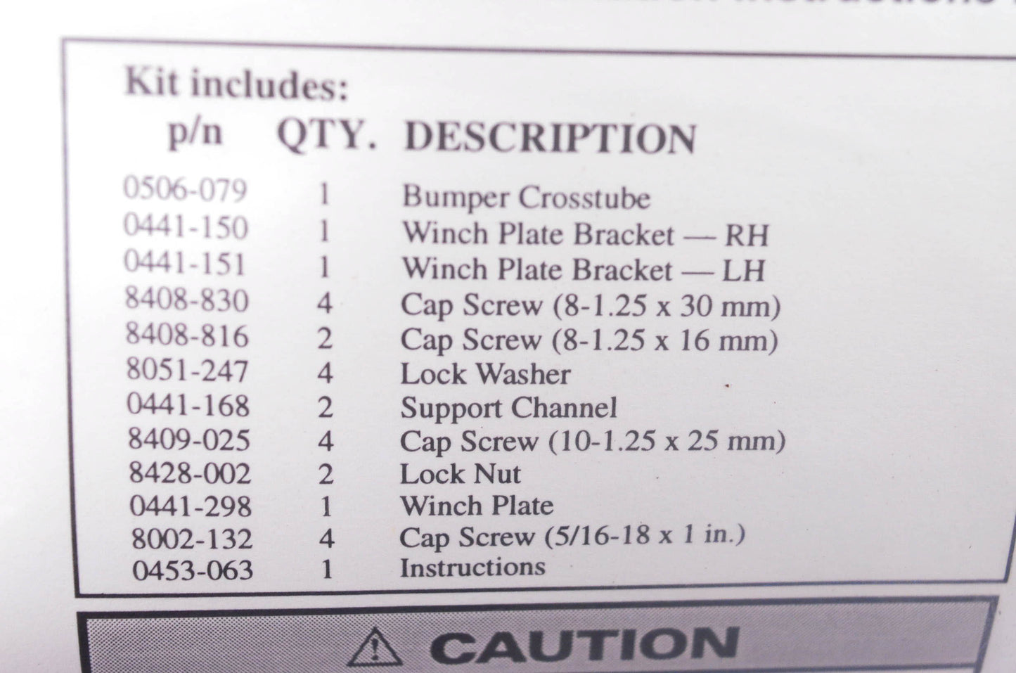New OEM Arctic Cat 0436-117 Winch Mount Kit NOS