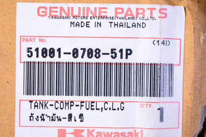New OEM Kawasaki 51001-0708-51P Fuel Tank Emerald Green NOS