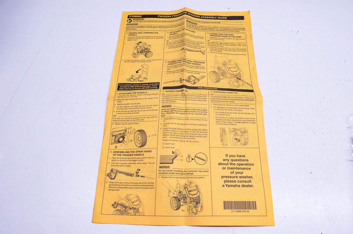 OEM Yamaha LIT-19666-PW-30 PW3028A Pressure Washer Assembly Guide