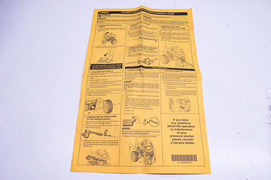 OEM Yamaha LIT-19666-PW-30 PW3028A Pressure Washer Assembly Guide