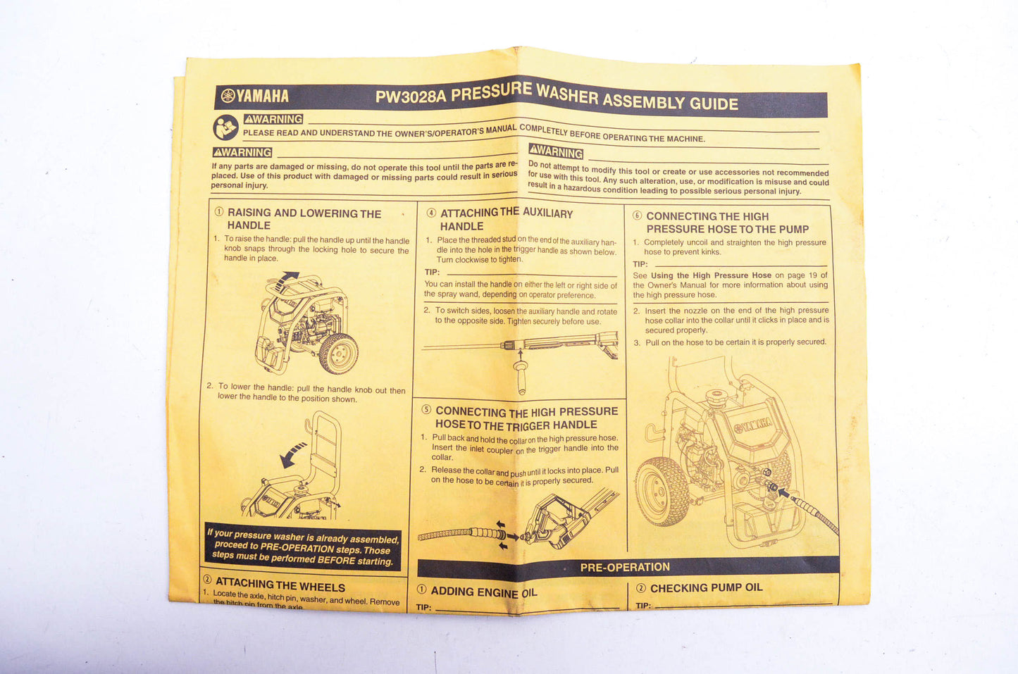 OEM Yamaha LIT-19666-PW-30 PW3028A Pressure Washer Assembly Guide