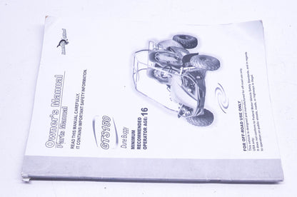 Hammerhead Off-Road GTS150 Dune Buggy Owner's Manual