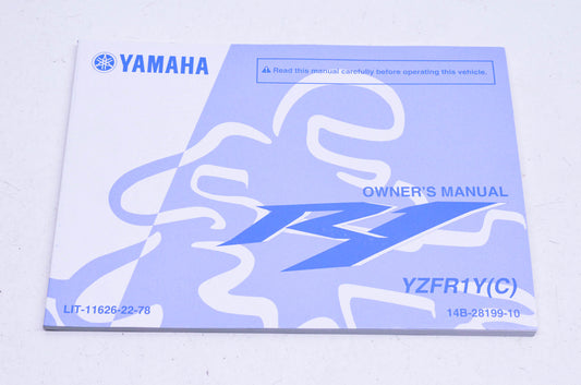 New OEM Yamaha LIT-11626-22-78 YZFR1Yc Owner's Manual NOS