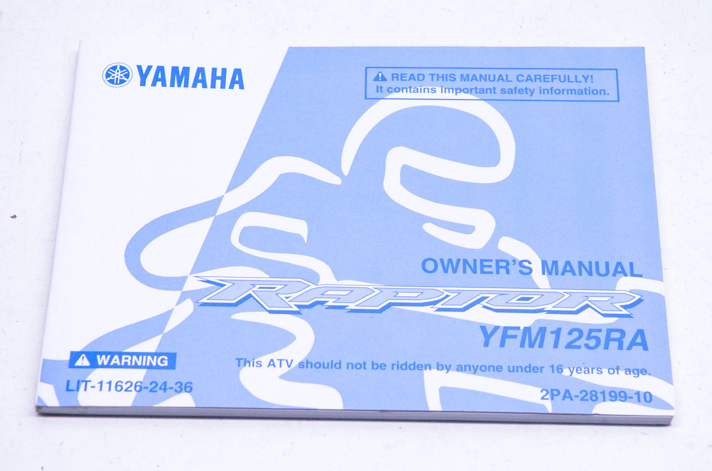 New OEM Yamaha LIT-11626-24-36 2011 YFM125RA Raptor Owner's Manual NOS