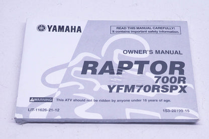 OEM Yamaha LIT-11626-21-12 Raptor 700R YFM70RSPX Owner's Manual NOS