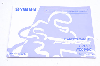 New OEM Yamaha LIT-11626-29-57 2016 FZ-09 Owner's Manual NOS