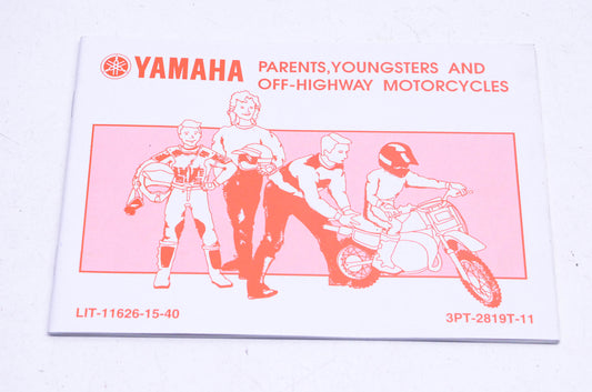 New OEM Yamaha LIT-11626-15-40 Parents Youngster Off Road Motorcycle Manual NOS