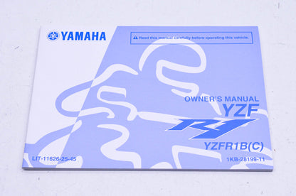 New OEM Yamaha LIT-11626-25-45 YZFR1Bc Owner's Manual NOS