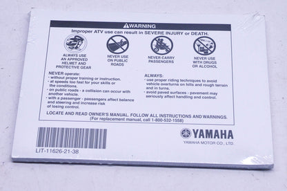 New OEM Yamaha LIT-11626-21-38 YFM50RX Raptor Owner's Manual NOS