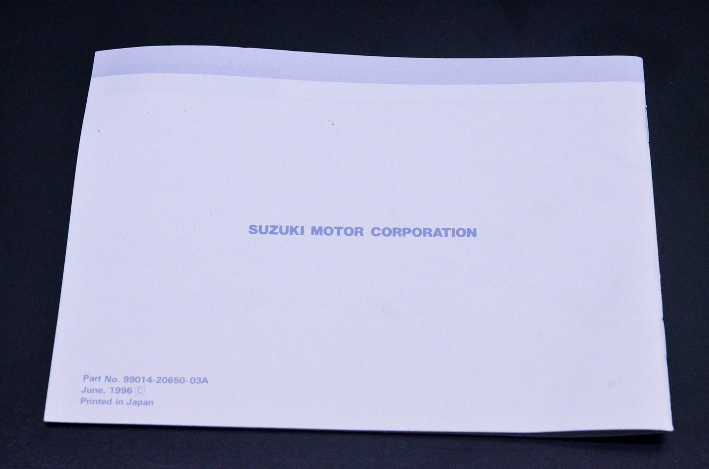 New OEM Suzuki 99014-20650-03A Parents Youngster Off Road Motorcycle Manual NOS