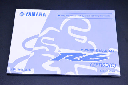 New OEM Yamaha LIT-11626-25-46 R6 YZFR6Bc Owner's Manual NOS