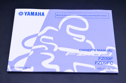 New OEM Yamaha LIT-11626-28-27 2015 FZ-09 Owner's Manual NOS