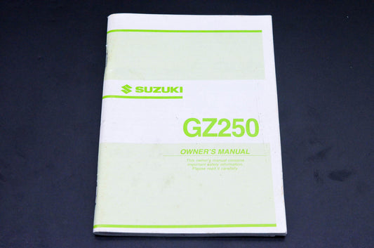 New OEM Suzuki 99011-13F54-03A G2002 Z250 Owner's Manual NOS