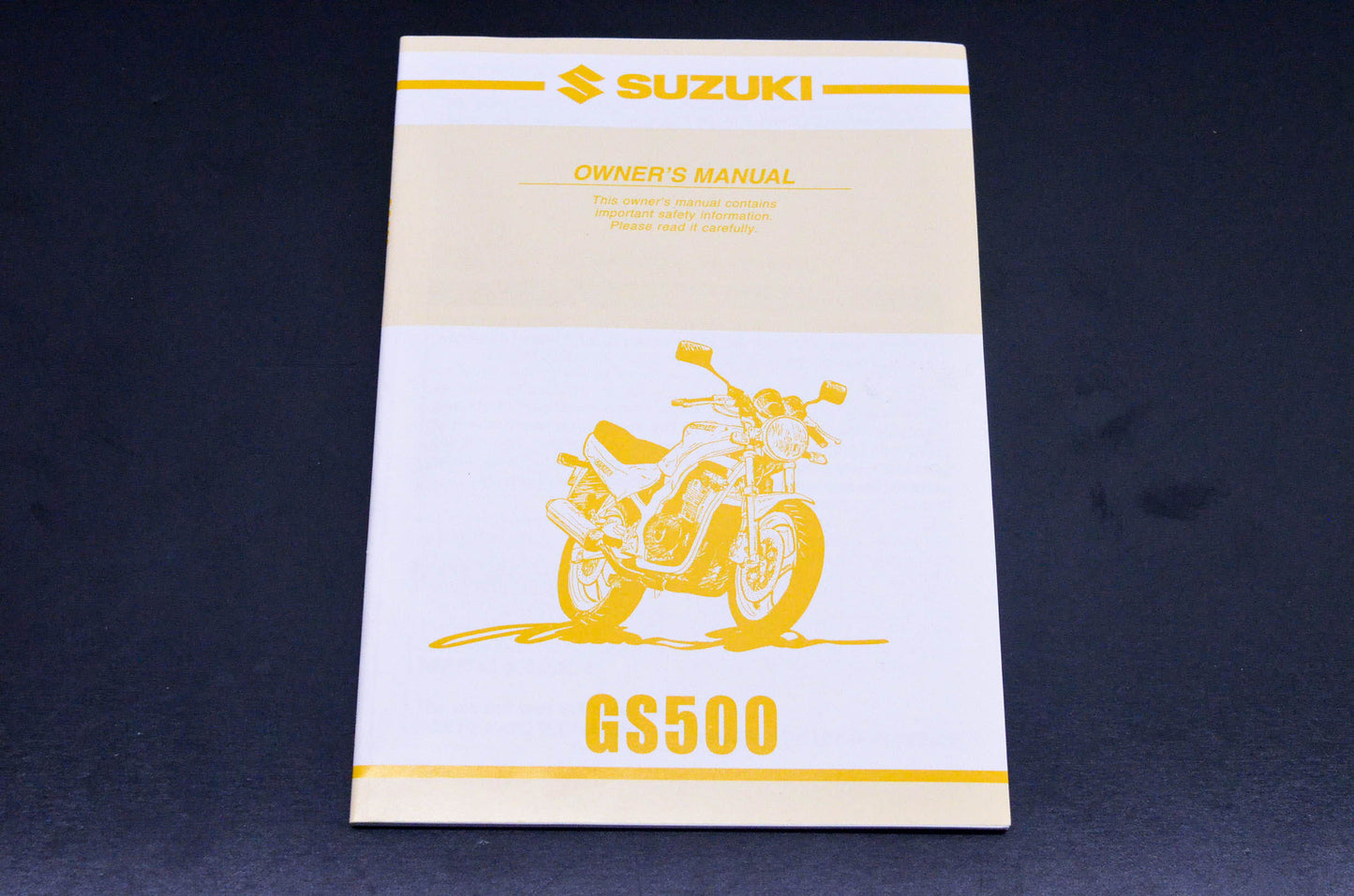 New OEM Suzuki 99011-01D62-03A GS500 Owner's Manual NOS