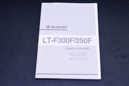 New OEM Suzuki 99011-19B73-03A LT-F300F/250F Owner's Manual NOS