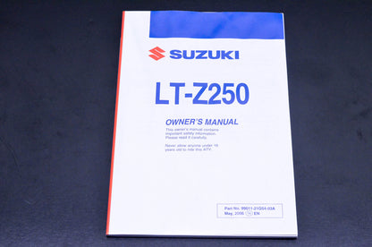New OEM Suzuki 99011-21G54-03A LT-Z250 Owner's Manual NOS