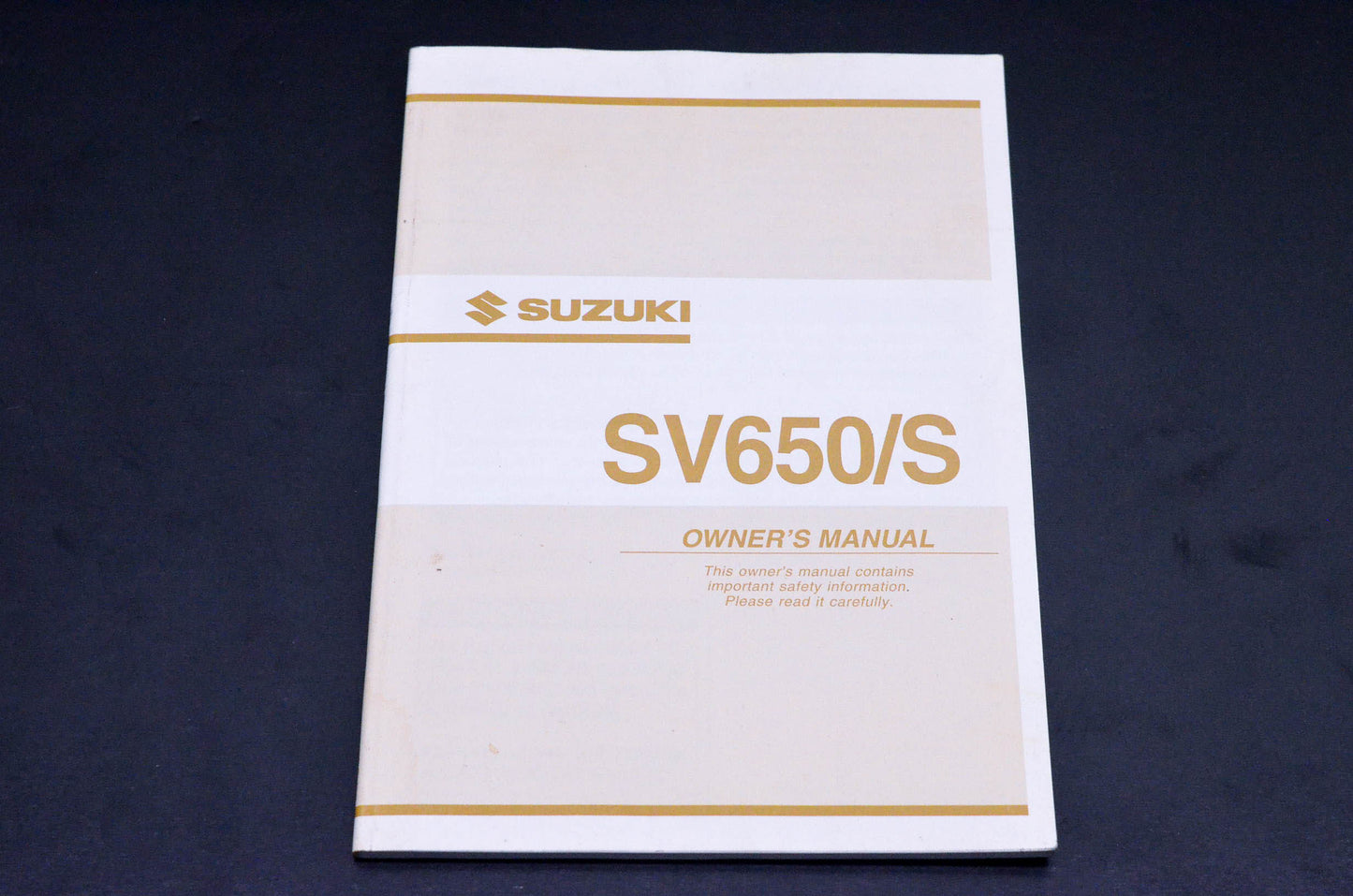 New OEM Suzuki 99011-17G50-03A SV650/S Owner's Manual NOS