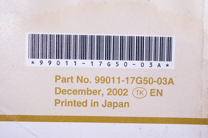 New OEM Suzuki 99011-17G50-03A SV650/S Owner's Manual NOS