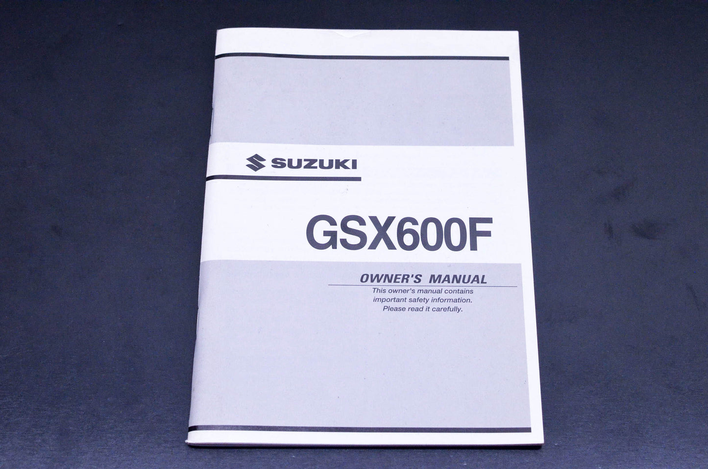 New OEM Suzuki 99011-19C65-03A GSX600F Owner's Manual NOS
