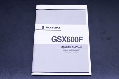 New OEM Suzuki 99011-19C65-03A GSX600F Owner's Manual NOS