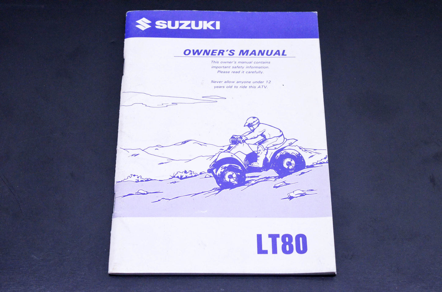 New OEM Suzuki 99011-40B62-03A LT80 Owner's Manual NOS