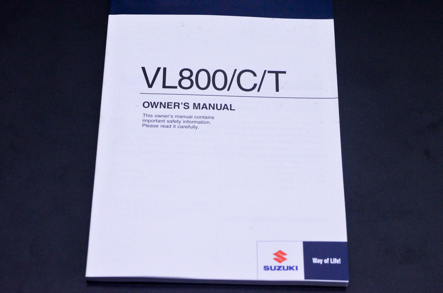 New OEM Suzuki 99011-43H53-03A VL800/C/T Owner's Manual NOS