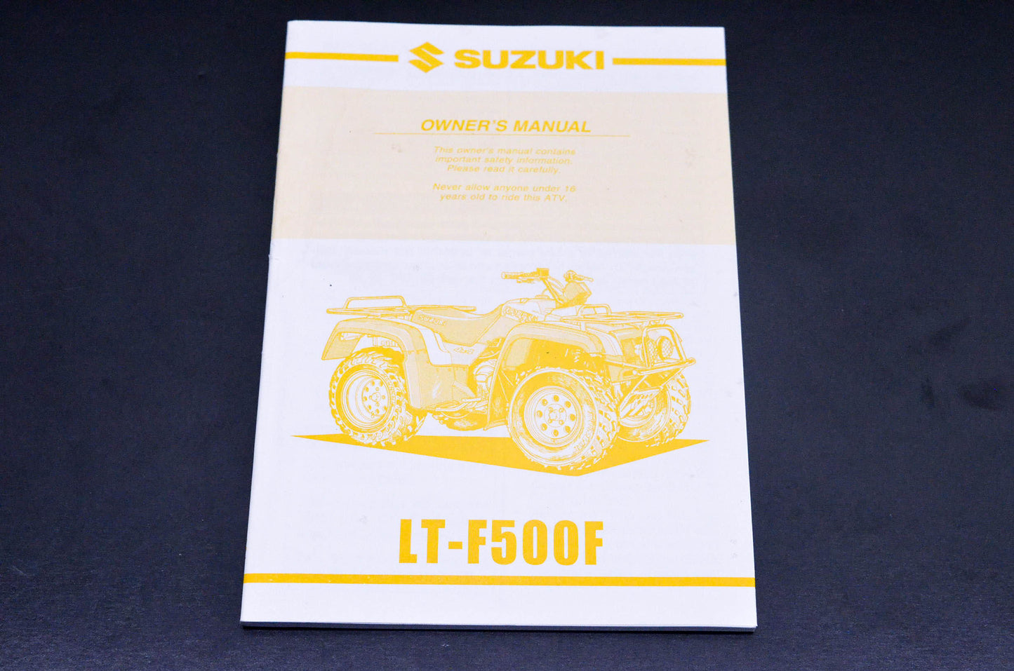 New OEM Suzuki 99011-09F52-03A LT-F500F Owner's Manual NOS